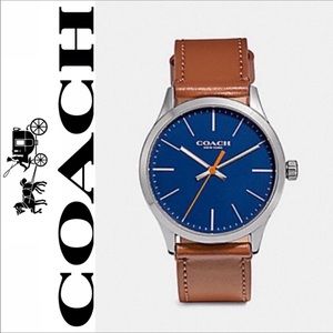 Coach Men's Watch Baxter W1583 Leather Brown